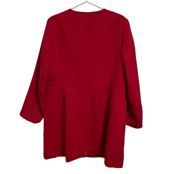 Talbots Red Wool Blend Scoop Neck Button Down Coat Size 20 NWOT - Picture 5 of 7